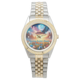 舞い上がるイーグルの夜明け地平線 腕時計