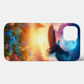 舞い上がるイーグルの夜明け地平線 Case-Mate iPhoneケース (裏面 (横))