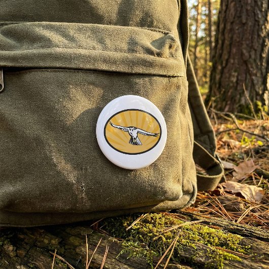 舞い上がるファルコン 大胆な猛禽 缶バッジ