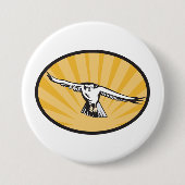 舞い上がるファルコン 大胆な猛禽 缶バッジ (正面)