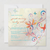 舞い散る... トンボ+蝶+渦巻き 招待状 (裏面)