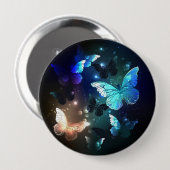 舞う夜の蝶 缶バッジ (正面&裏面)