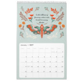 舞う瞬間：1年の蛾の魔法 カレンダー (1月 2027)
