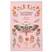 舞う瞬間：1年の蛾の魔法 カレンダー (カバー)