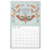 舞う瞬間:1年の蛾の魔法 カレンダー (1月 2026)