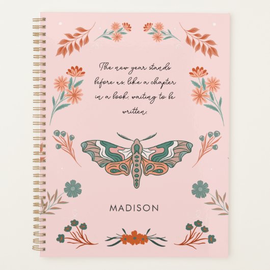 舞う瞬間:1年の蛾の魔法 プランナー手帳 (正面)