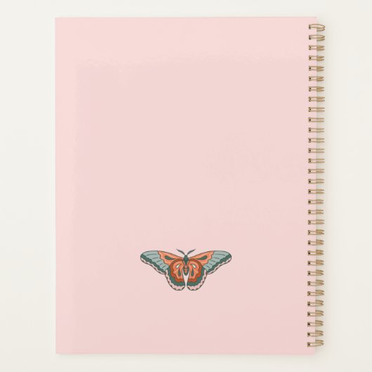 舞う瞬間：1年の蛾の魔法 プランナー手帳 (裏面)