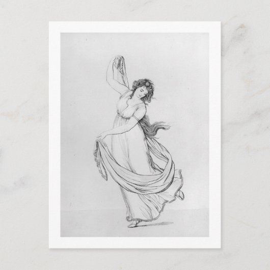 舞のミューズ、プレートVI「レディ・ハミルトンの態度」より ポストカード (正面)