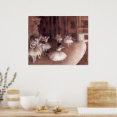 舞台でのバレエの練習（デガス） ポスター (キッチン)