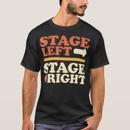 舞台マネージャー バックステージ 舞台左 舞台右 Tシャツ (正面)