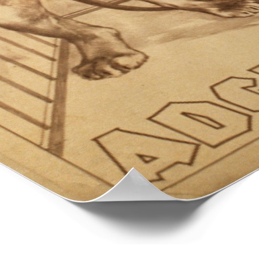 舞台獅子付き女性アクトWAUDEVILLEポスター ポスター (角)