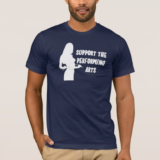 舞台芸術を支えて下さい Tシャツ (正面)