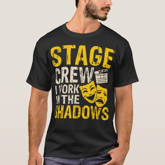 舞台裏のスタッフ 私は影で働く Tシャツ (正面)