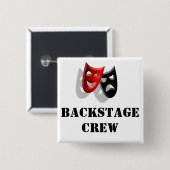 舞台裏の乗組員およびマスクのバッジ 缶バッジ (正面&裏面)