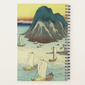 舞坂（日本）:ヴィンテージ日本の木版画 プランナー手帳 (裏面)