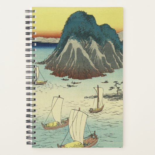 舞坂(日本):ヴィンテージ日本の木版画 プランナー手帳 (正面)