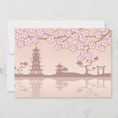 舞妓こけし人形 – かわいい芸者の誕生日パーティー 招待状 (裏面)