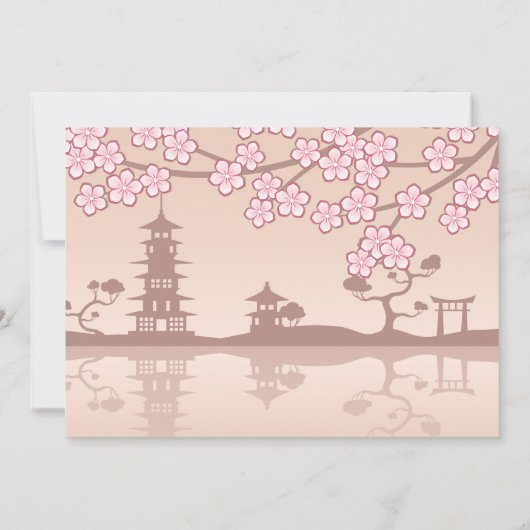 舞妓こけし人形 – かわいい芸者の誕生日パーティー 招待状 (裏面)