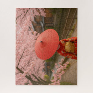 舞妓と満開の桜道/Maiko and Cherry Blossom Path ジグソーパズル