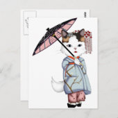 舞妓と芸者の日本フローティングワールド ポストカード (正面/裏面)