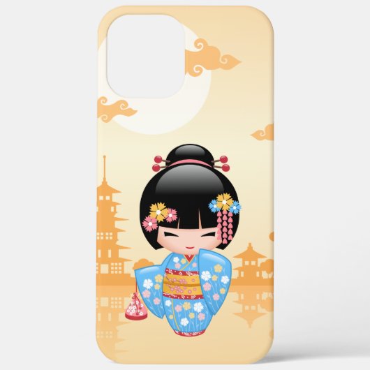 舞妓コケシ人形 - かわいい日本のお姫様 Case-Mate iPhoneケース (裏面)