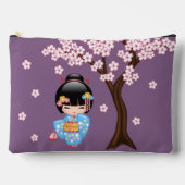 舞子こけし人形 – かわいい日本の芸者ガール アクセサリーポーチ (正面)