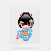 舞子こけし人形 – かわいい日本の芸者ガール アクリルサイン (正面)