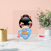 舞子こけし人形 – かわいい日本の芸者ガール アクリルサイン (ウェディング)