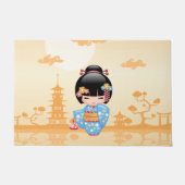 舞子こけし人形 – かわいい日本の芸者ガール ドアマット (正面)