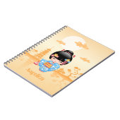 舞子こけし人形 – かわいい日本の芸者ガール ノートブック (左側)