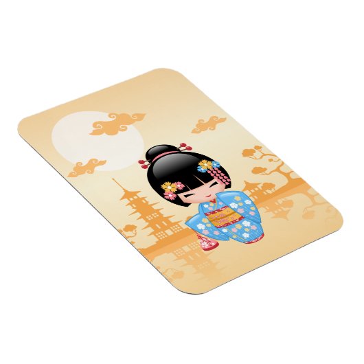 舞子こけし人形 – かわいい日本の芸者ガール マグネット (右側)