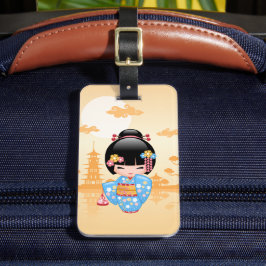 舞子こけし人形 – かわいい日本の芸者ガール ラゲッジタグ