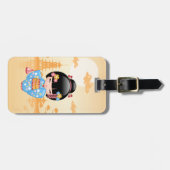 舞子こけし人形 – かわいい日本の芸者ガール ラゲッジタグ (正面横)