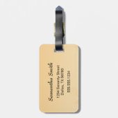 舞子こけし人形 – かわいい日本の芸者ガール ラゲッジタグ (裏面縦)