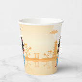 舞子こけし人形 – かわいい日本の芸者ガール 紙コップ (左)