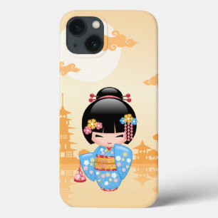 舞子こけし人形 – かわいい日本の芸者ガール iPhone 13ケース