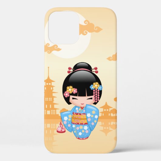 舞子こけし人形 – かわいい日本の芸者ガール Case-Mate iPhoneケース (裏面)