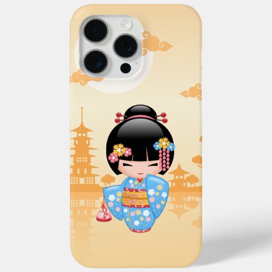 舞子こけし人形 – かわいい日本の芸者ガール Case-Mate iPhoneケース (裏面)
