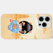 舞子こけし人形 – かわいい日本の芸者ガール Case-Mate iPhoneケース (裏面 (横))