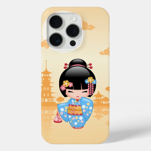 舞子こけし人形 – かわいい日本の芸者ガール Case-Mate iPhoneケース (裏面)