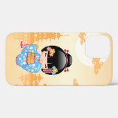 舞子こけし人形 – かわいい日本の芸者ガール Case-Mate iPhoneケース (裏面 (横))