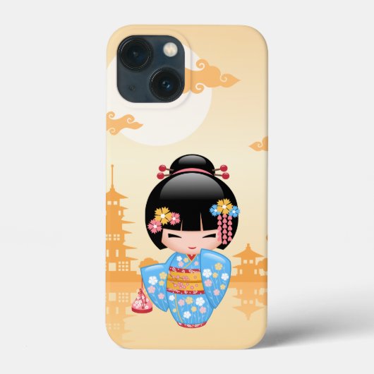 舞子こけし人形 – かわいい日本の芸者ガール Case-Mate iPhoneケース (裏面)