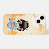 舞子こけし人形 – かわいい日本の芸者ガール iPhoneケース (裏面横)