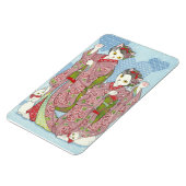 舞子招き猫グッドラック着物ネコ磁石 マグネット (左側)