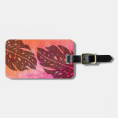 舞海ハワイアンモンステラリーフタイ – ダイレンド ラゲッジタグ (正面横)