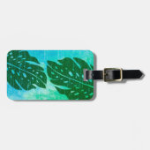 舞海ハワイアンモンステラリーフタイ – ダイレンド ラゲッジタグ (正面横)