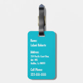 舞海ハワイアンモンステラリーフタイ – ダイレンド ラゲッジタグ (裏面縦)