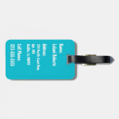 舞海ハワイアンモンステラリーフタイ – ダイレンド ラゲッジタグ (裏面横)