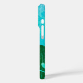 舞海ハワイアンモンステラ葉タイ – 染料ブレンドグリーン Case-Mate iPhoneケース (裏面 / 左)