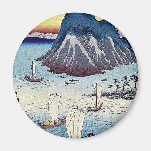 舞阪安藤弘重浮世絵 マグネット (正面)